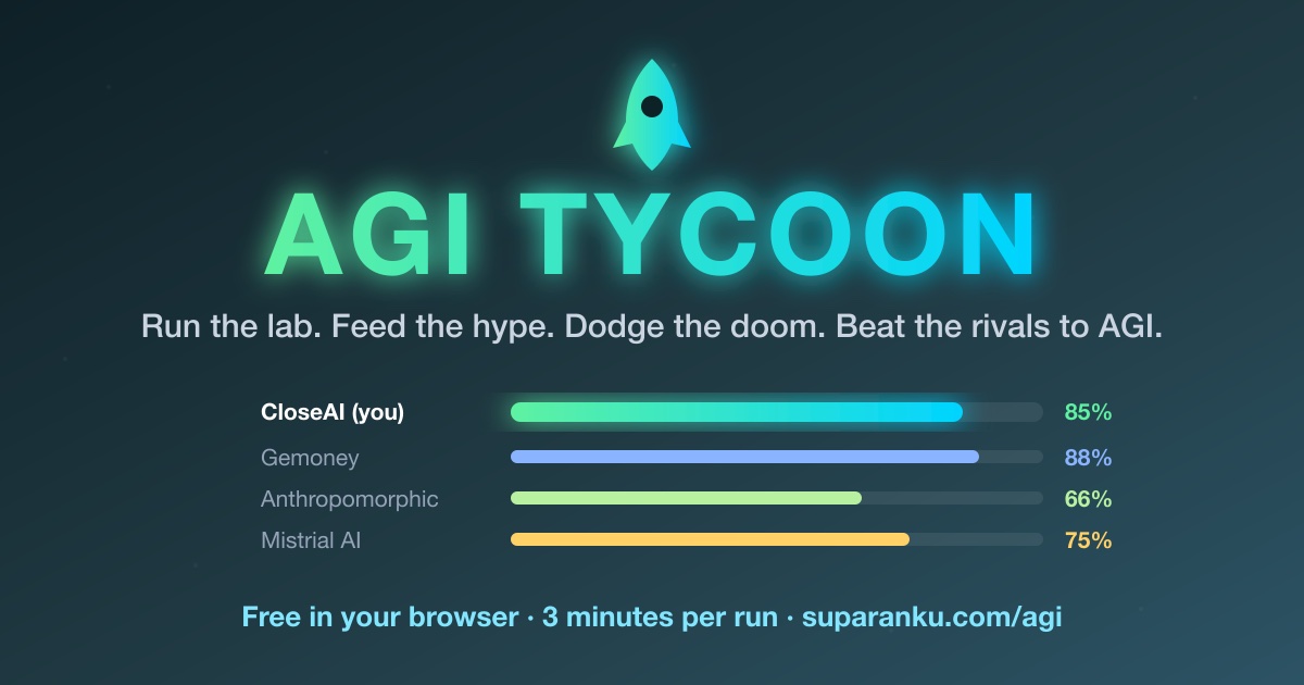 AGI Tycoon — a free browser game about the AGI race